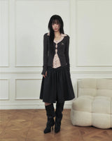 MUMU Classic Button Midi Skirt