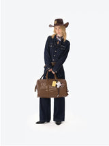 13DE MARZO Pilot Bear Travel Bag Medium Brown