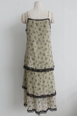 FLEUR ANTIQUE LACE-TIERED DRESS
