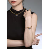 Round Toggle Gold Necklace