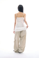 Leaf frill layered top
