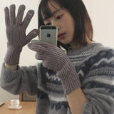 ポラン スマートフォン タッチホール リブ フィンガーグローブ