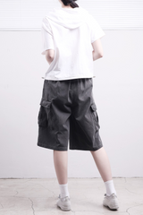 Noir wide cargo pants