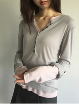 Double-way long sleeve (4color)