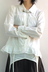 コットンフレアシャーリングシャツ