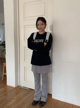 オメルレイヤードバンディングスカートパンツ