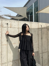 Rosee シースルーレースボレロ 長袖カーディガン (3 colors)