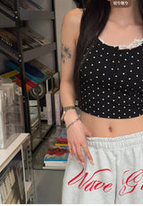 Dot lace sleeveless(2color)