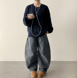 Sewing Dotom Balloon Fit Round Knit