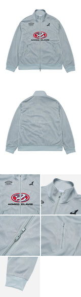 [24SS] SYMBOL NEEDLEWORK MESH JACKET DARK MINT