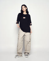 25FW ADLV ファイアーワークスロゴ半袖Tシャツ ブラック