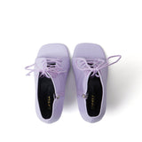 スクエアレースアップオープントゥヒール(Purple)