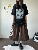 Hip Tone Side Big Snail Balloon Bermuda Shorts 4color