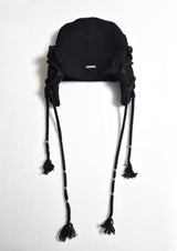  EARFLAP DRAG BEANIE . BLACK