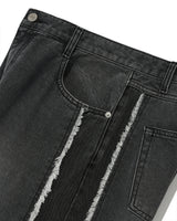 Two tone Panel Jean/Black