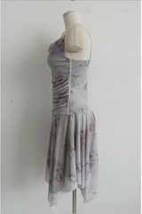 VALENTINE HAZE DRAPED MINI DRESS