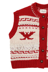 Monet Jacquard Vest [Red]
