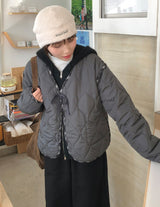 [unisex] ケルトウールオーバーニットフードジップアップ