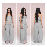 eat me plz* chest-wearing mini set, autumn-winter velvet street style chest-wearing top