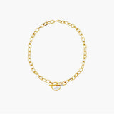 Round Toggle Gold Necklace