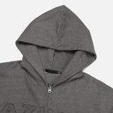 Pigment Applique Hooded Zip Up (3color)