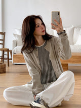 LM Border Rib Loose Round T-Shirt (3color)