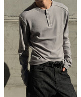 [MUSCLE FIT] Golgi raglan henry neck knit(3color)