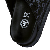 DirtyCoins Letter Monogram Arizona Slides Black