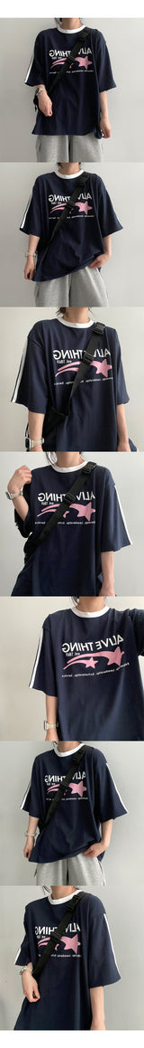 フランネルスポーツトラック半袖Tシャツ