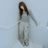 レースレターTシャツ (gray)