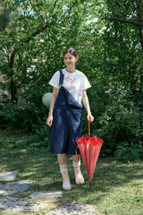 リボンアプリケーTシャツ(3 COLORS)