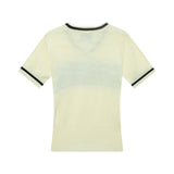 DVRK プリヴェバーロゴVネックニッティドTシャツ - CREAM