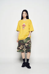 25SS HEART ALIEN SHORT SLEEVE T-SHIRT MUSTARD