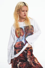 Embryo abcdベビーホワイト長袖Tシャツ