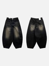 Mobeu washed balloon denim