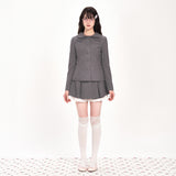 FIRST LOVE RIBBON JACKET - GRAY