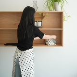 dot half-pocket apron