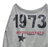 Benki Vintage One-Shoulder Sweatshirt