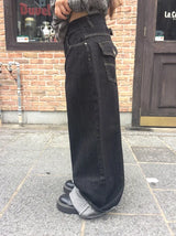 ミュエル バック アジャスト ロールアップ ロウデニム パンツ