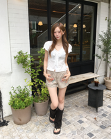 Puff tie blouse