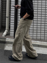 カー インシジョン カーブド コットンパンツ