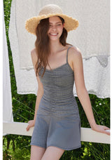 Posy Check Swimdress Black