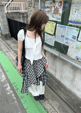 RAW CHECK SKIRT