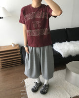 コイ スラブ クロップ プリンテッド ショートスリーブ Tシャツ 3C