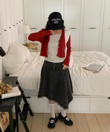ナイローバランスデニムサージェリー ミディスカート