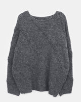 Nahi Bouclé Loose Round-Neck Knit