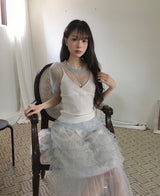 wash wool bustier top