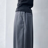 Curved Draped Suiting Trousers