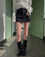 Hamil strap cargo skirt pants