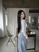 Sheer Lace Numbering Tee